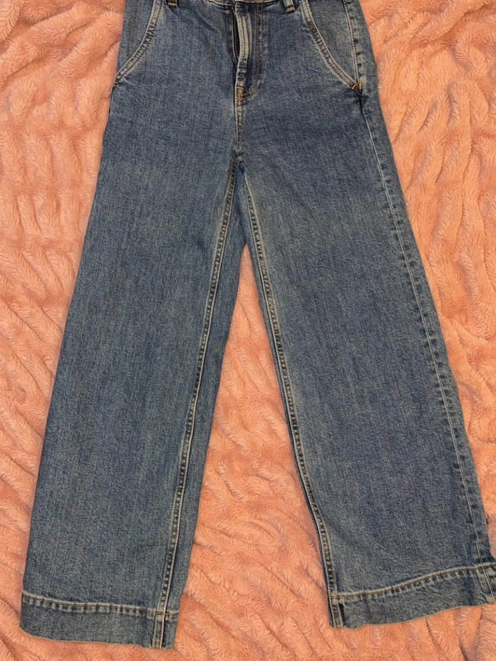 Everlane Wide-Leg High-Rise Jeans — Blue Denim